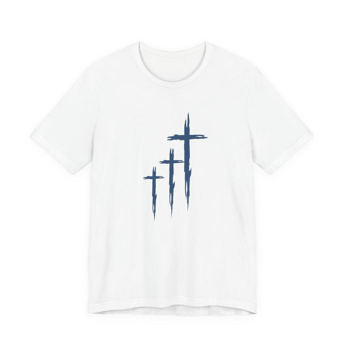 Christian Cross Trio T-Shirt – Minimalist Faith Graphic Tee for Women, Cute Religious Shirt Gift for Her